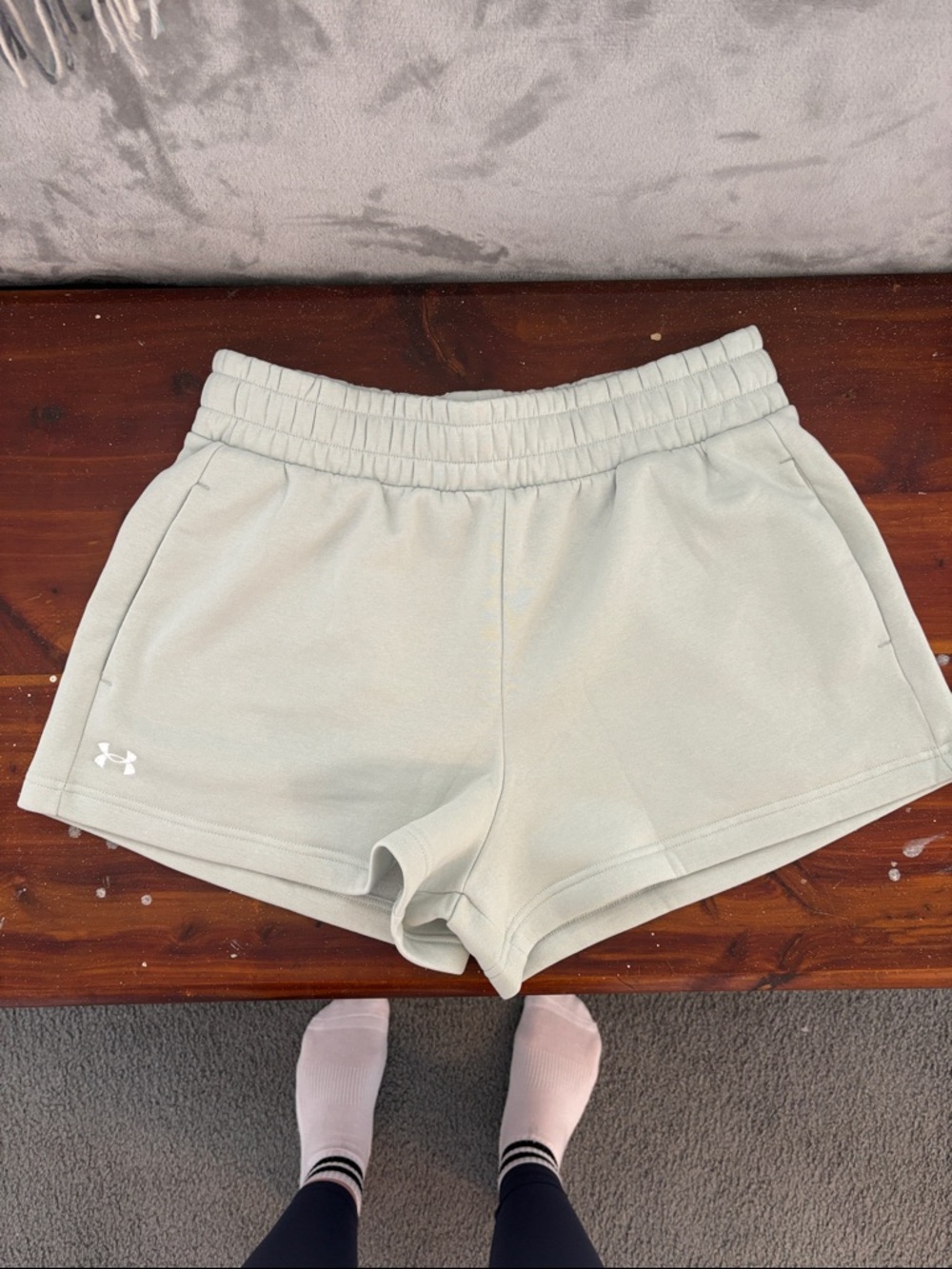Under Armour Women’s Sage Green Elastic Waist Athletic Shorts